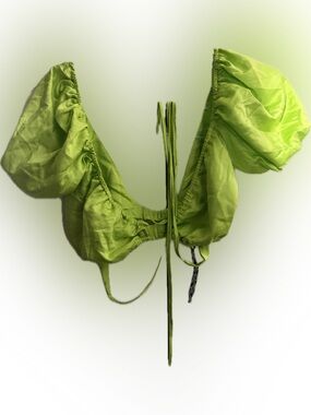 ASOS Lime Green Puff Sleeve Crop Top FESTIVAL